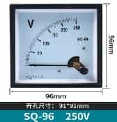 SQ-96 AC Pointer Voltmeter 250V Size:96*96mm