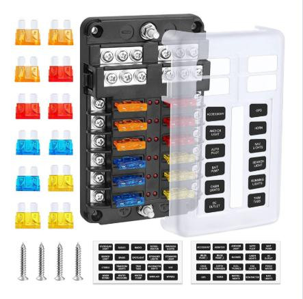 12 Way Car Boat Fuse Blade Fuse Box