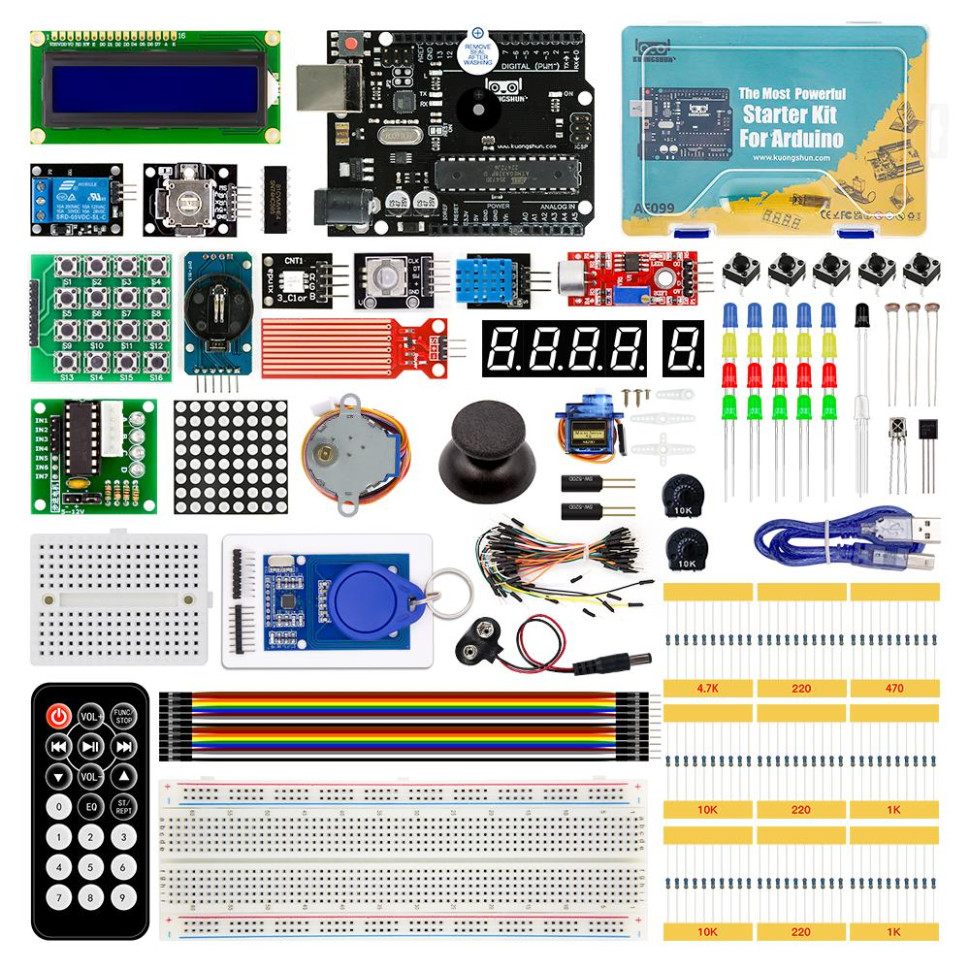 Набор Arduino UNO R3 DIP с максимальной комплектацией