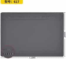 Repair Workbench High Silicone Heat Insulation Temperature Resistant Gray TE-617 Mobile Phone Electronics Pad 41*28CM