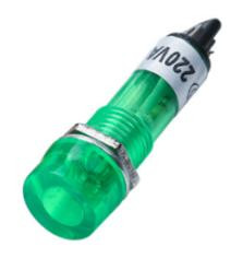 Миниатюрный светодиодный индикатор XD10-3 (DC12В, 10мм, LED, зеленый)