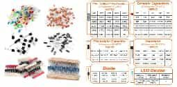 Component Package kit 1400PCS 6 Types of (Plastic Bag)