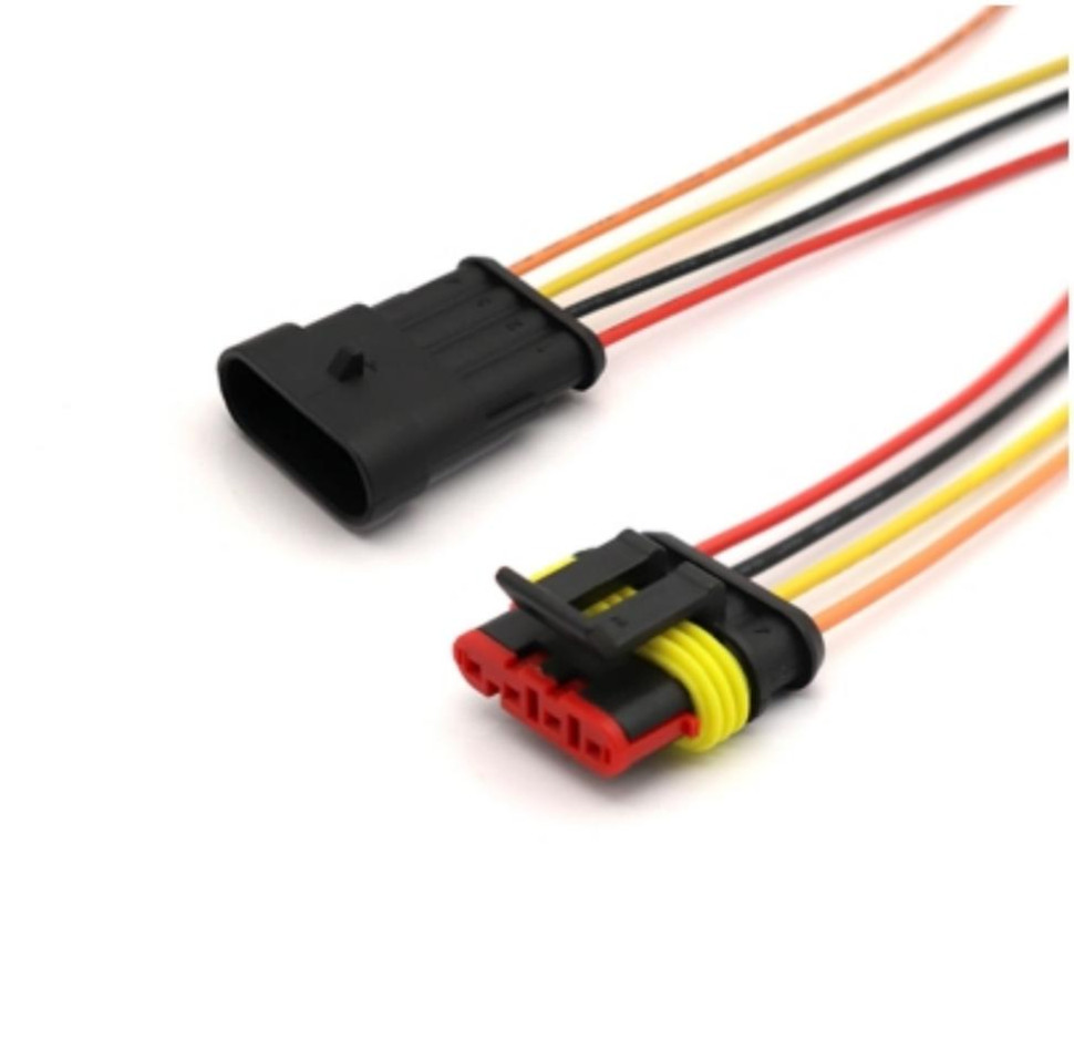 Wire Connector Plug for Waterproof Electrical Connector Kit with 10cm Cable  4P Car Waterproof