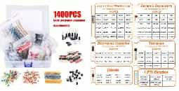 Component Package kit 1400PCS 6 Types of (Plastic Box)
