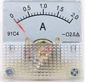 Ammeter 0-2A Direct 91C4-A Pointer DC Size:45x45mm