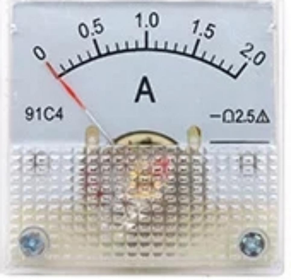 Ammeter 0-2A Direct 91C4-A Pointer DC Size:45x45mm