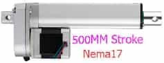 Шаговый актуатор (ход 500мм, скорость 45мм/с, усилие 100Н, 6-24В) Nema17