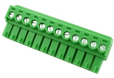 Зеленые клеммные колодки KF2EDGK-12P (гнездовые, 3.5 мм, 12P, PCB)