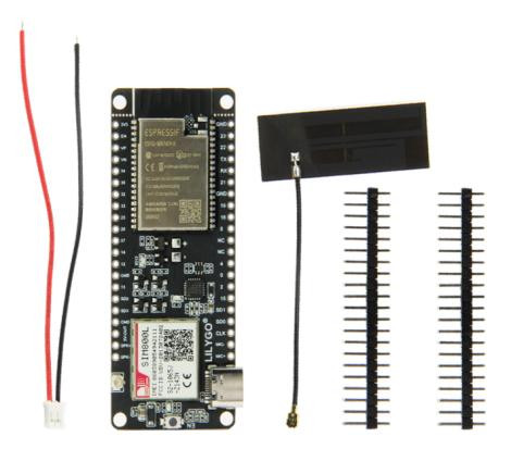 Плата разработки TTGO T-Call V1.4 ESP32 SIM800H WIFI/Bluetooth, (чип CH9102F) с неприпаянными контактами
