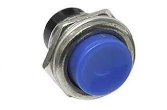 Blue DS-212 16MM 2PIN OFF-ON Round Button Momentary Self-Reset Switch