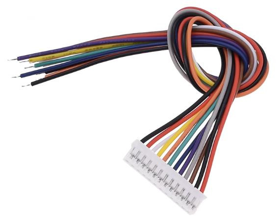 Односторонний штекерный разъем PH2.0мм 12P (провод 1007 26AWG, 50см)