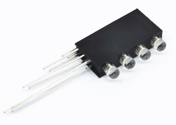 LED Light Holder with White 3MM Four Hole (Left + Right -) Light