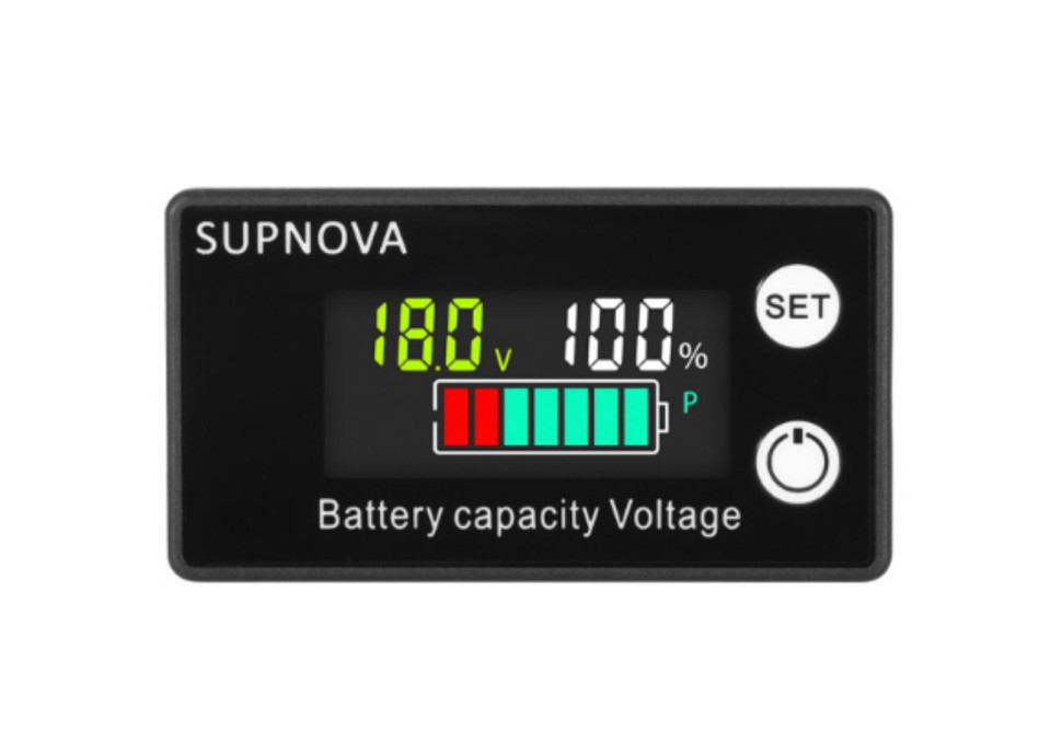Voltage Gauge 6133A Indicator DC8V-100V LiFePO4 Voltmeter Lead Acid Lithium Battery Capacity Color