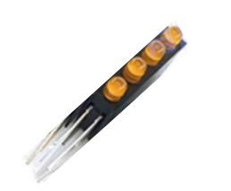 Orange 3MM Four Hole LED Light Holder with (Left + Right -) Light