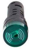Сигнальный светильник со встроенным зуммером AD16-16SM (AC/DC36В, 16мм, LED, зеленый)