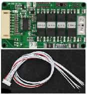 Плата защиты 7S 24V 15A для Li-ion аккумуляторов (6 MOSFET, кабель в комплекте)