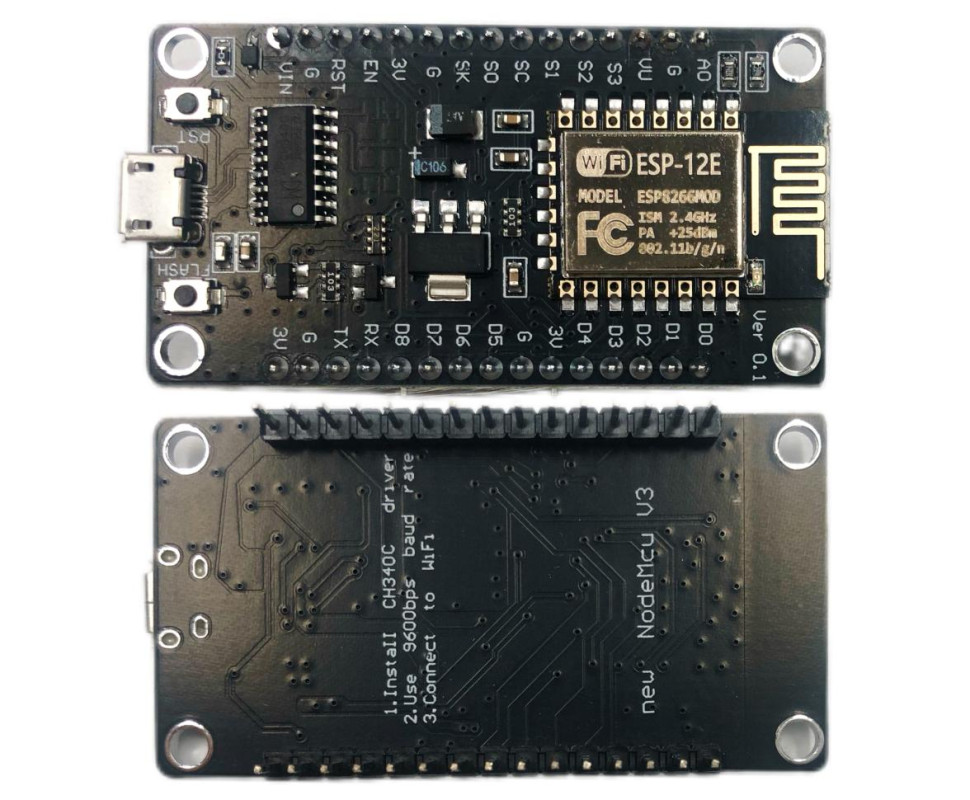 Модуль NodeMcu Lua WIFI ESP8266 CH340, 30 контактов