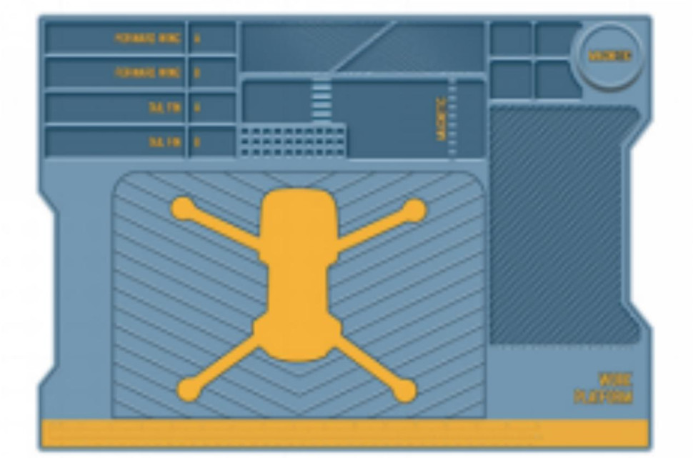 Blue TE-619 PVC Drone Work Pad 36.5*51.5CM