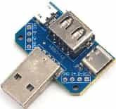 Адаптер USB Male-Female (Micro USB, 4Pin, 2.54мм шаг)