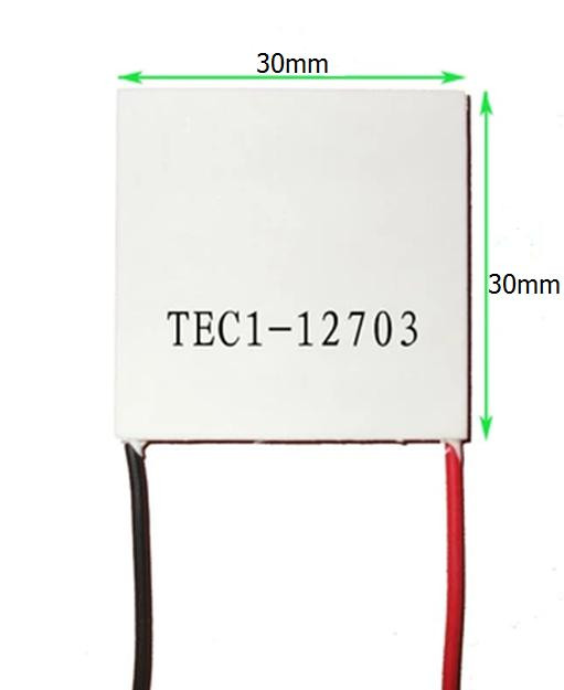 Элемент Пельтье TEC1-12703 (30x30мм, 12В/3А)