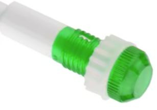 Миниатюрный светодиодный индикатор XD10-6 (DC24В, 10мм, кабель 20см, LED, зеленый)