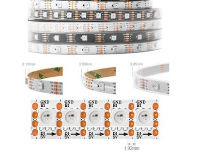 Адресная светодиодная лента WS2813B RGB5050 (белая, 5В, 144 LED/м, 1м, IP65, водонепроницаемая)