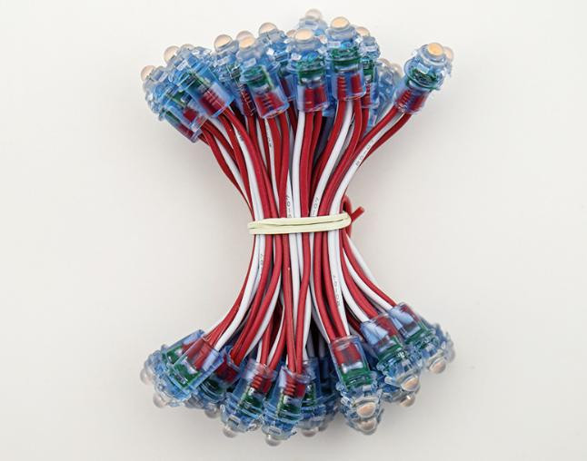 Розовая светодиодная гирлянда 9MM (12В, открытые светодиоды, 50LED/компл, плата премиум-класса)