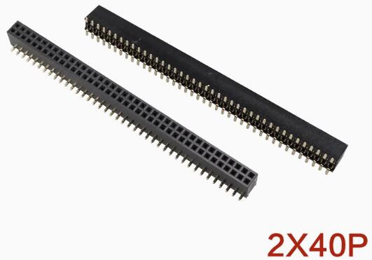 1.27MM Female Gold Pin Header 2*40P Double Row SMT Connector