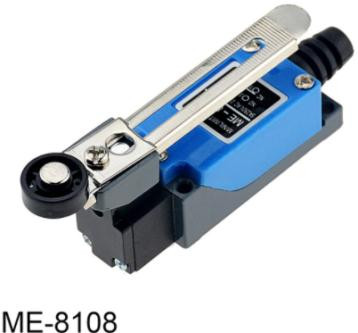 8108 Rotary Adjustable Roller Lever Arm Mini Aluminum Base ME- Limit Switch Silver Point