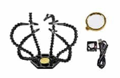 PCB Welding Flexible Black Multifunctional Magnifying Glass + Fan) (6 Holes 6 Arms + Arms