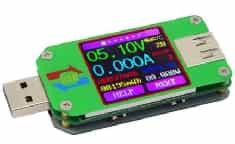 Тестер USB 2.0 RD UM24 (LCD-дисплей, вольтметр/амперметр, тестер заряда/кабелей, мультиметр, без коммуникации)