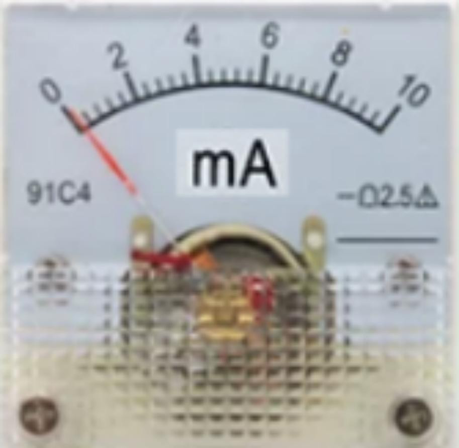 91C4-mA Pointer DC Ammeter 10mA Size 45x45mm
