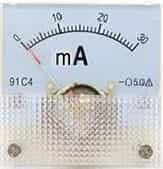 91C4-mA Pointer DC Ammeter 30mA Size 45x45mm