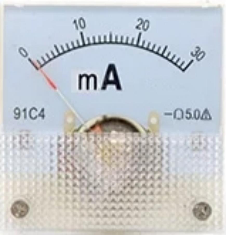 91C4-mA Pointer DC Ammeter 30mA Size 45x45mm