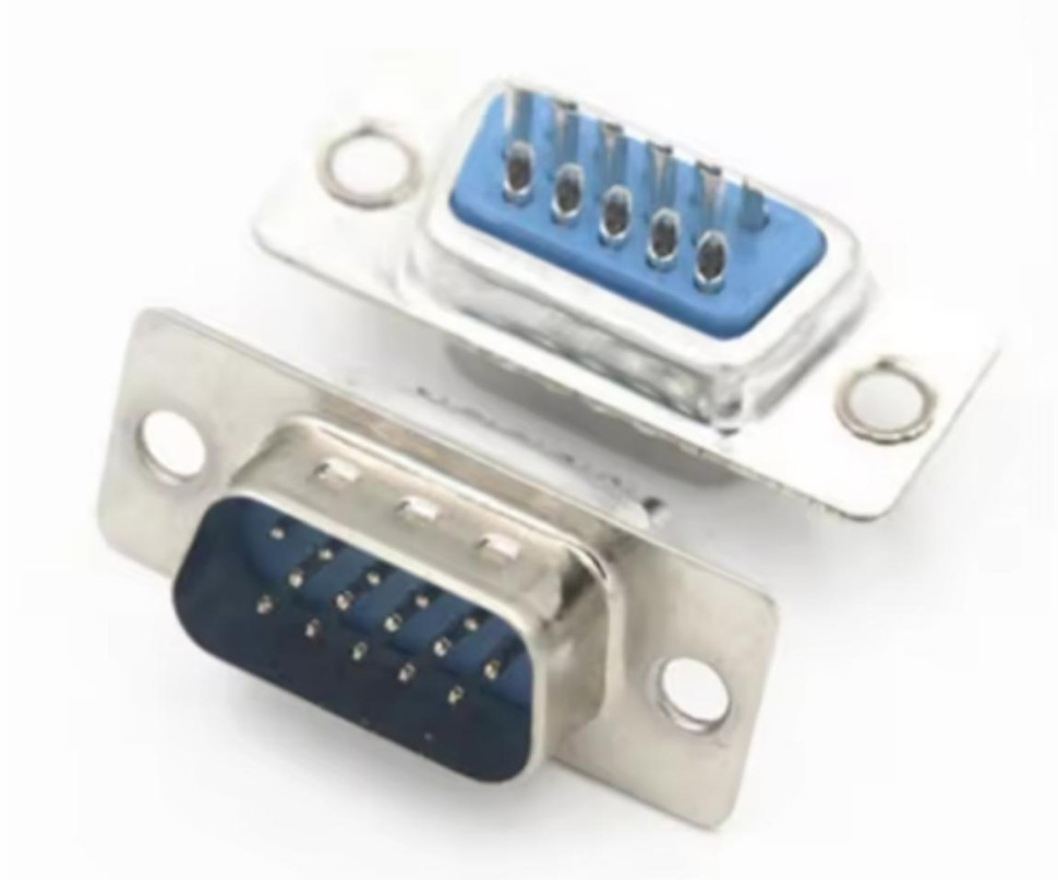 DB15 Male Connector 3 Rows Blue