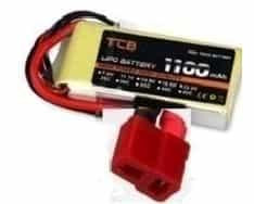 Аккумулятор TCB желтый (7.4В, 1100мАч, 25С, для авиамоделей, разъем T-Female)