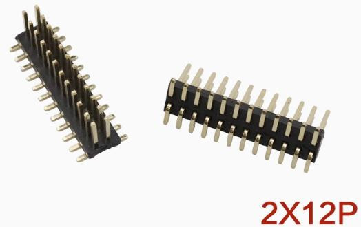 Header 2*12P Connector 1.27MM Male Gold Pin Double Row SMT