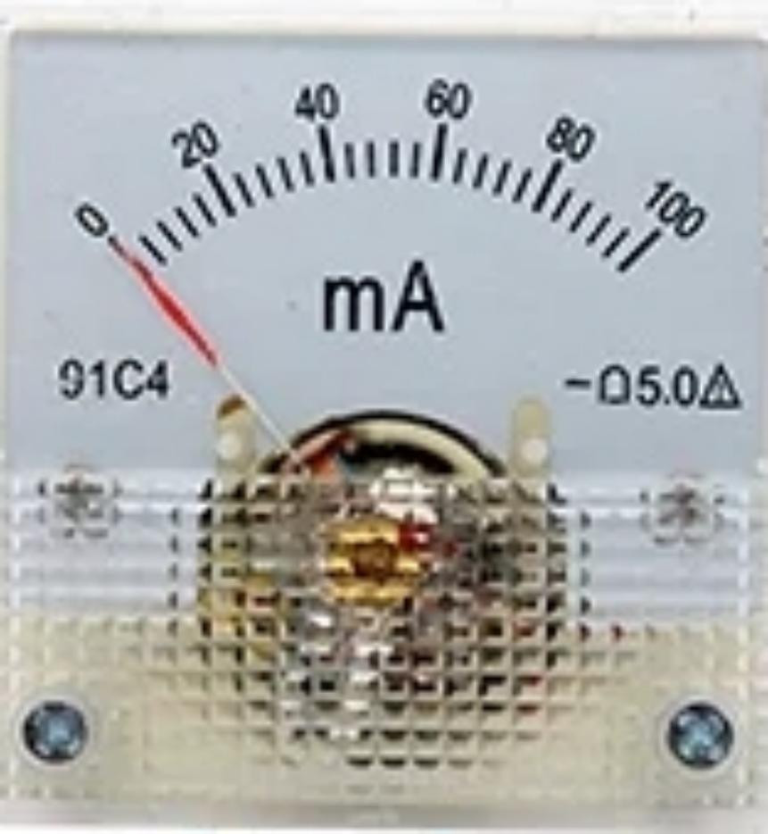 91C4-mA Pointer DC Ammeter 100mA Size 45x45mm