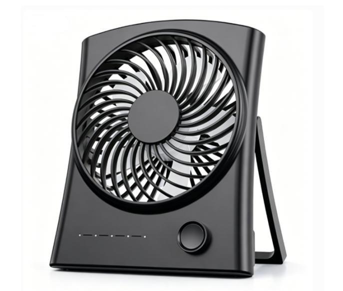 Fan, Quiet and Portable Desktop Fan F02 Black High-Power Camping 1800mAh Ultra-Thin