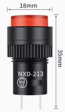 Компактный светодиодный индикатор NXD-213 (AC/DC36В, малый корпус, LED, красный)