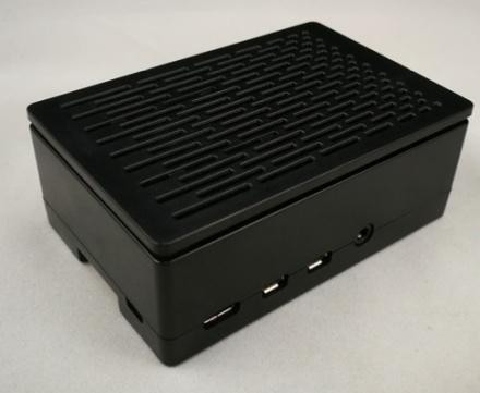 "Корпус Raspberry Pi 4B (черный, ABS, совместим с вентиляторами 3007/3010 и 3.5"" сенсорным экраном)"