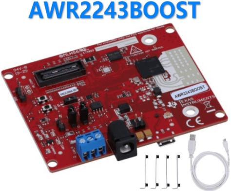 Плата расширения AWR2243BOOST (76-81 ГГц, MMIC)