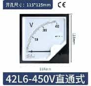 42L6-V Pointer AC Voltmeter AC450V Size:118*118mm