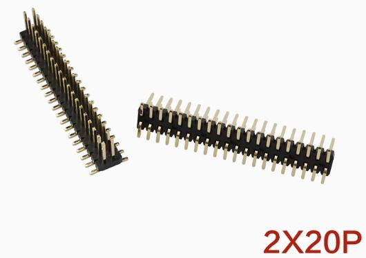 Header 2*20P Connector 1.27MM Male Gold Pin Double Row SMT