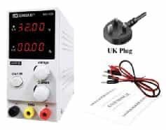 Блок питания регулируемый LW-K3010D (белый, 30В, 10А, 4-разрядный дисплей, кабель в комплекте, UK вилка)