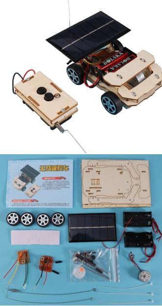 DIY Солнечная Машинка с Пультом ДУ Набор для Сборки (STEM, образование, без батареек в комплекте, китайская спецификация)