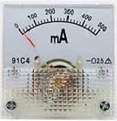 91C4-mA Pointer DC Ammeter 500mA Size 45x45mm