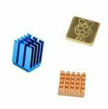3 IN 1 Heat Sink Set B(with RPI Logo) 1pc Blue 9*9*12mm 1pc 14*12*5.5mm 1pc 12*12*1.0mm