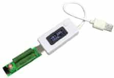 USB-тестер с нагрузкой белый (LCD-экран, замер тока/напряжения, мониторинг емкости, без упаковки)