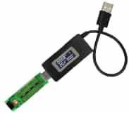USB-тестер с нагрузкой черный (LCD-экран, замер тока/напряжения, мониторинг емкости, антистатическая упаковка)
